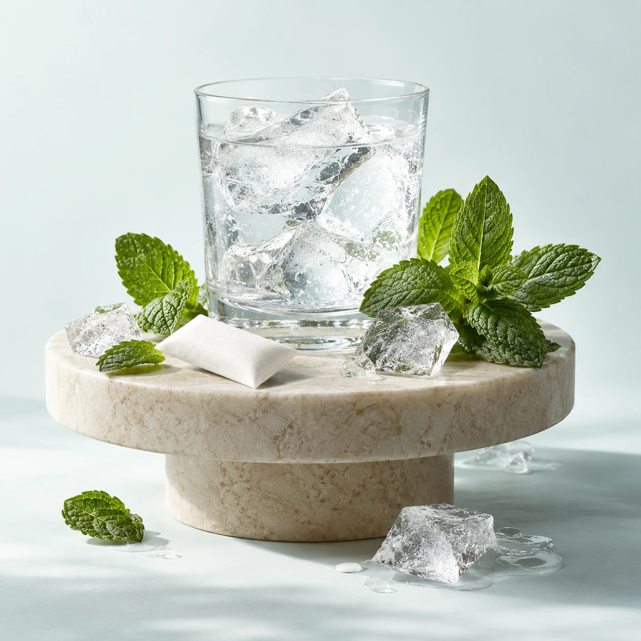 Illustrative polar mint flavor composition