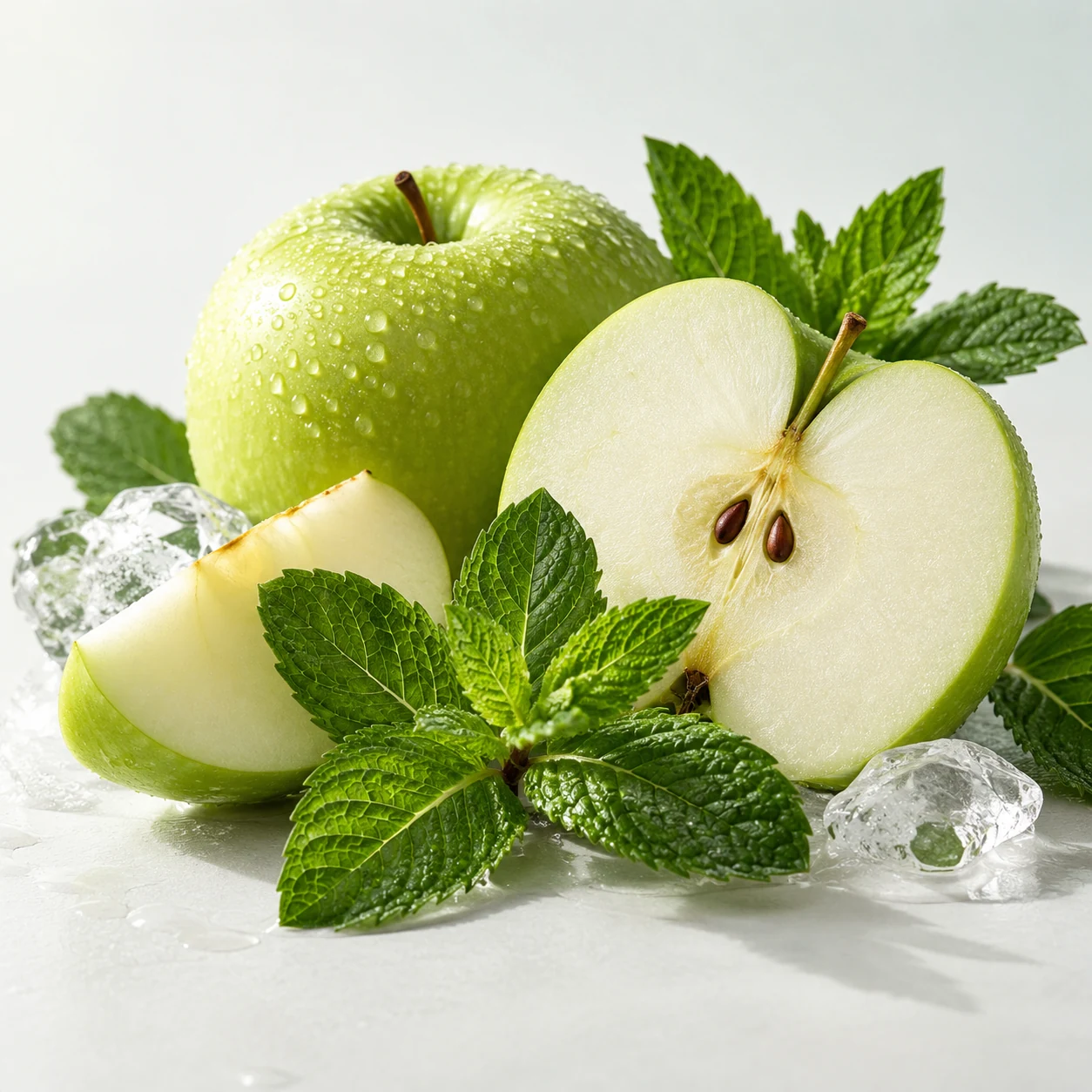 Illustrative apple mint flavor composition