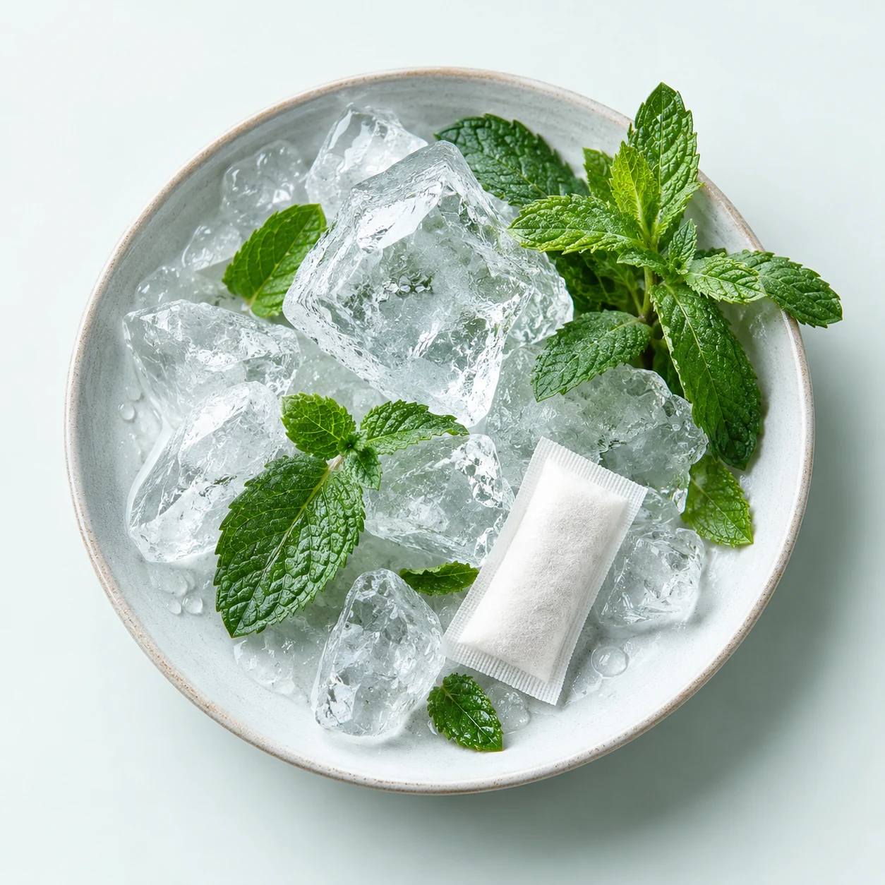 Illustrative frozen mint flavor composition
