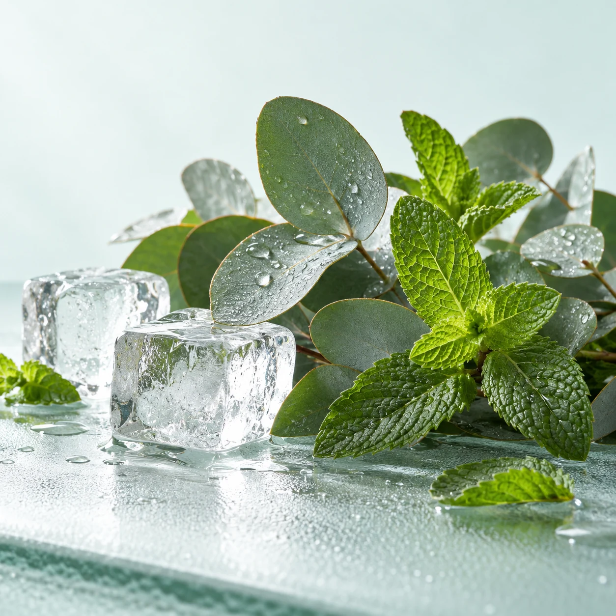 Illustrative eucalyptus mint flavor composition