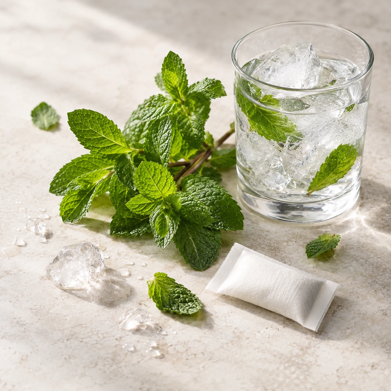 Illustrative fresh mint flavor composition
