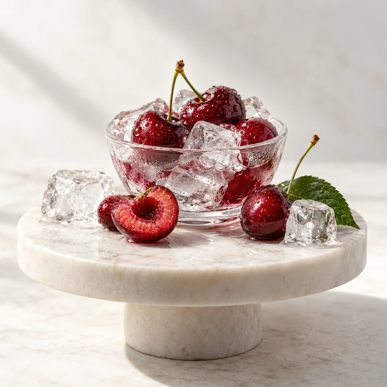 Illustrative icy cherry flavor composition