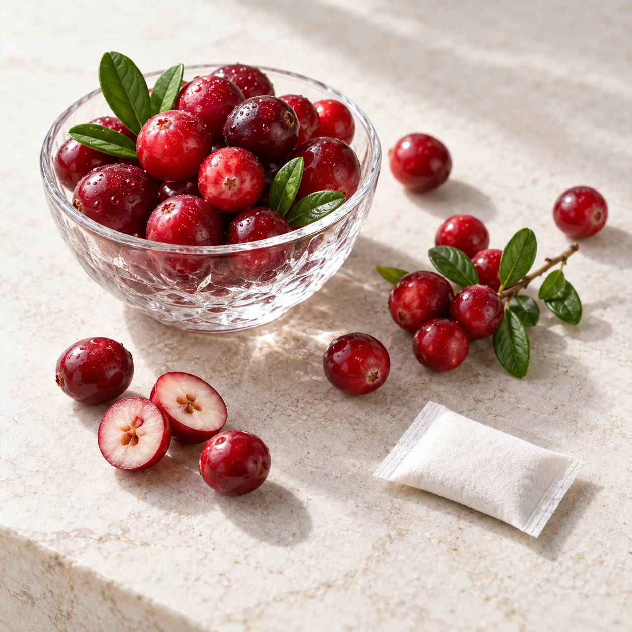 Illustrative cranberry flavor composition
