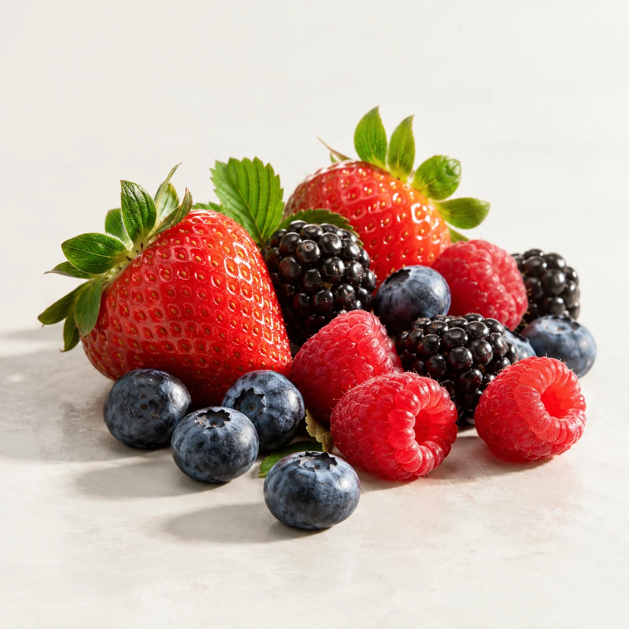 Illustrative mixed berries flavor composition
