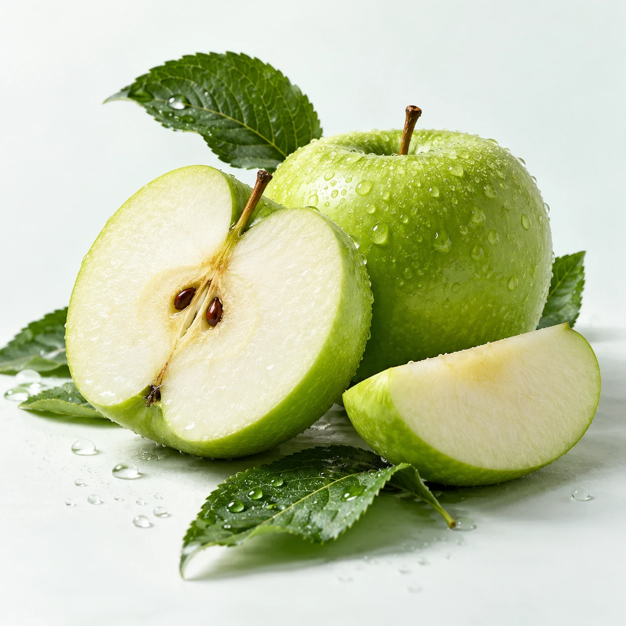 Illustrative sour apple flavor composition