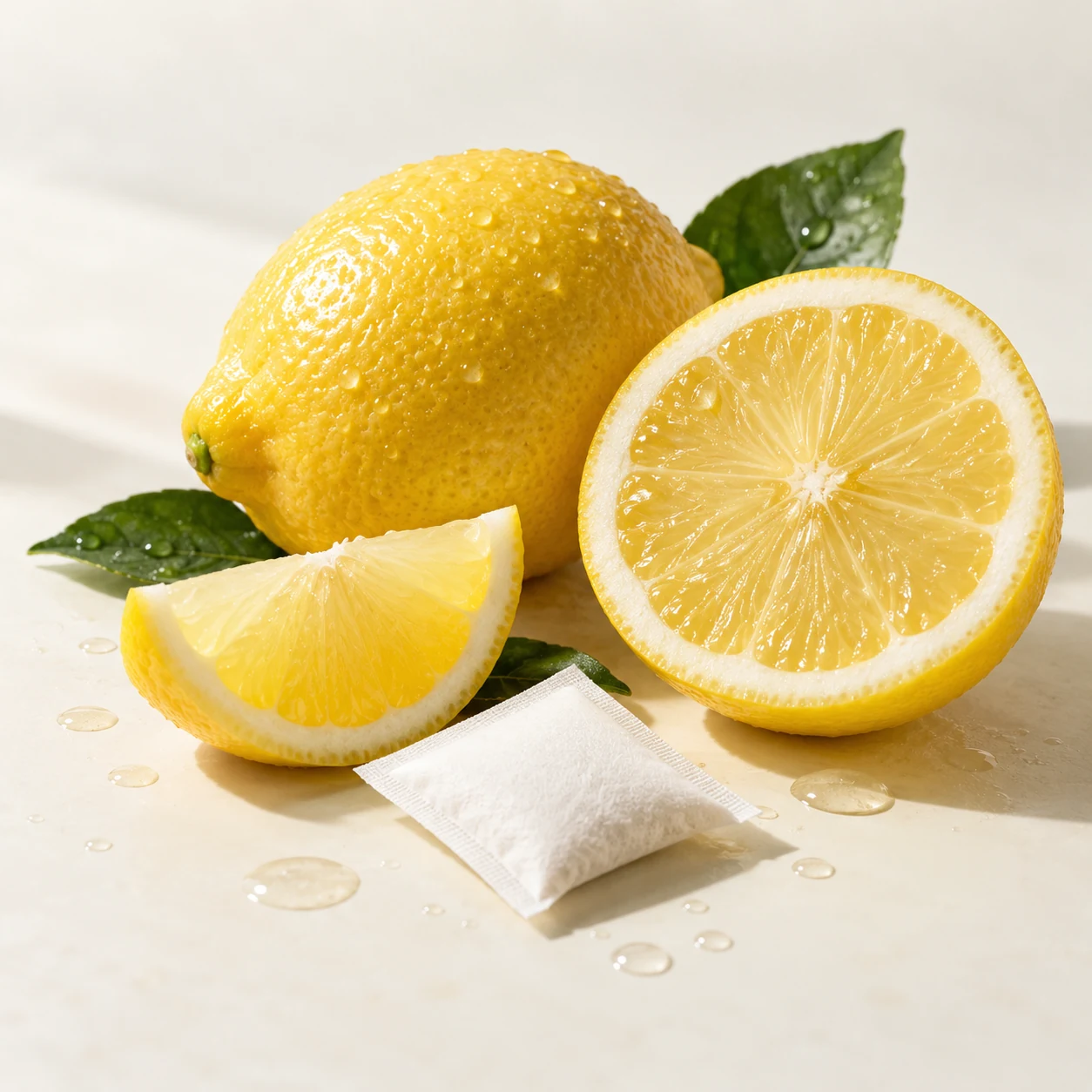 Illustrative lemon flavor composition