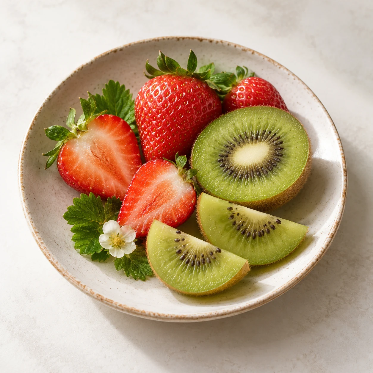 Illustrative strawberry kiwi flavor composition