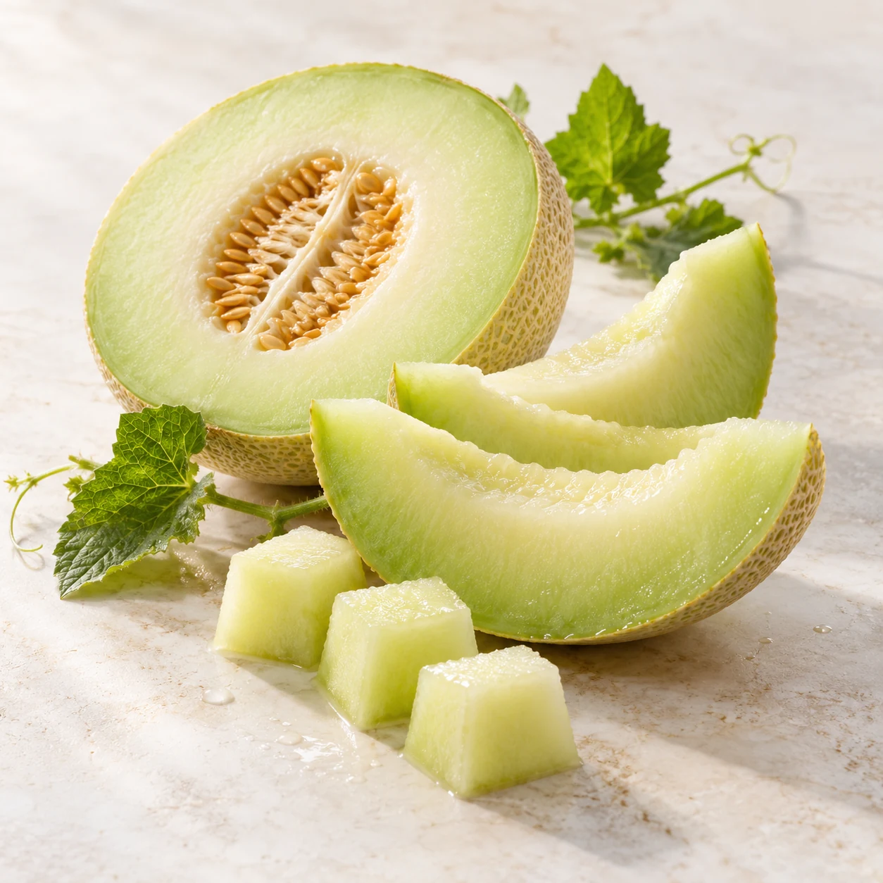 Illustrative honeydew melon flavor composition