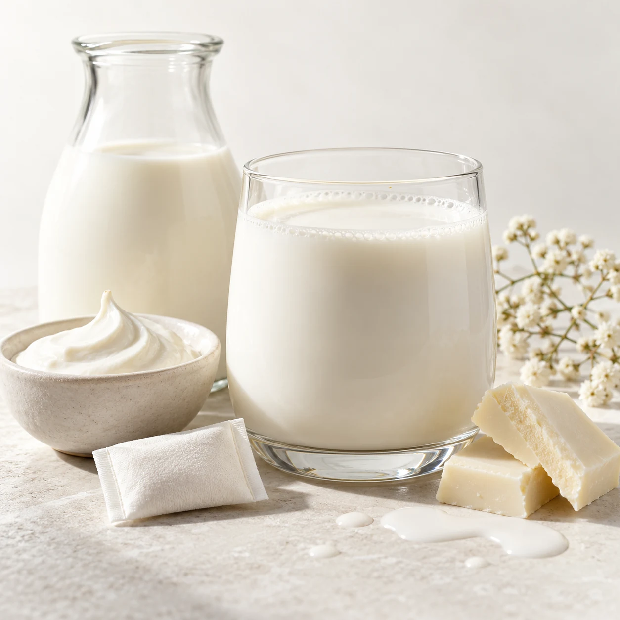 Illustrative milk flavor composition