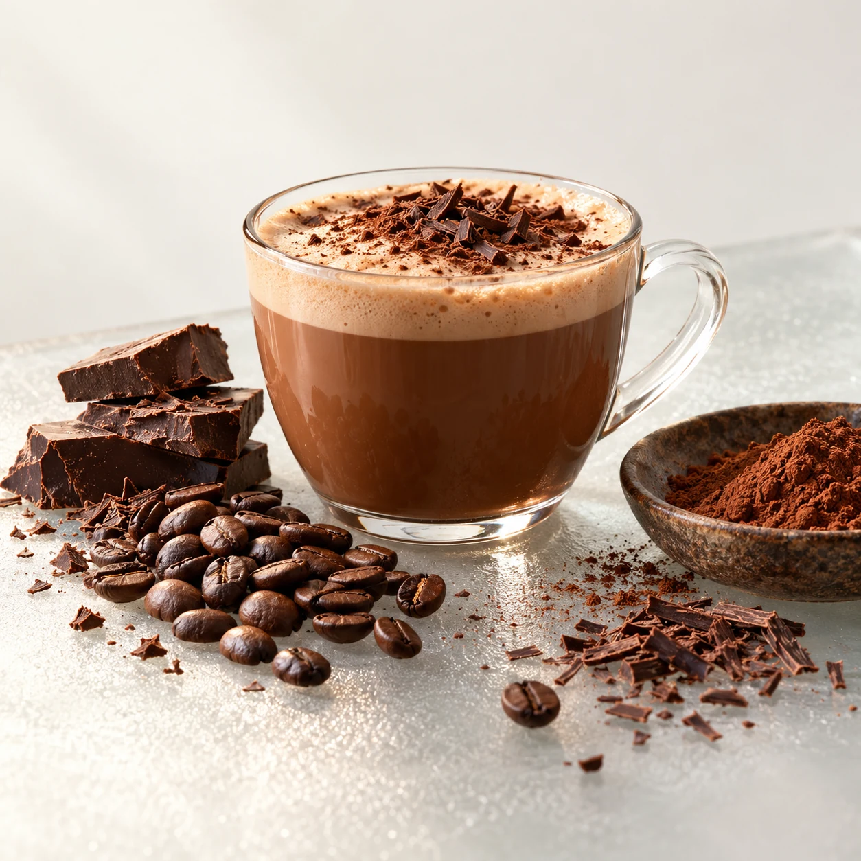 Illustrative mocha flavor composition