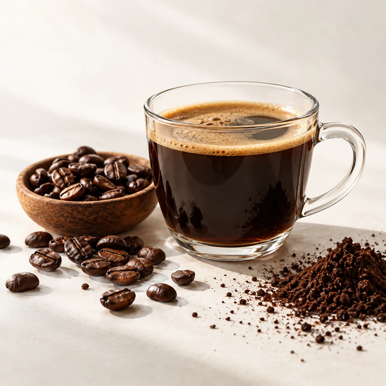 Illustrative black coffee flavor composition