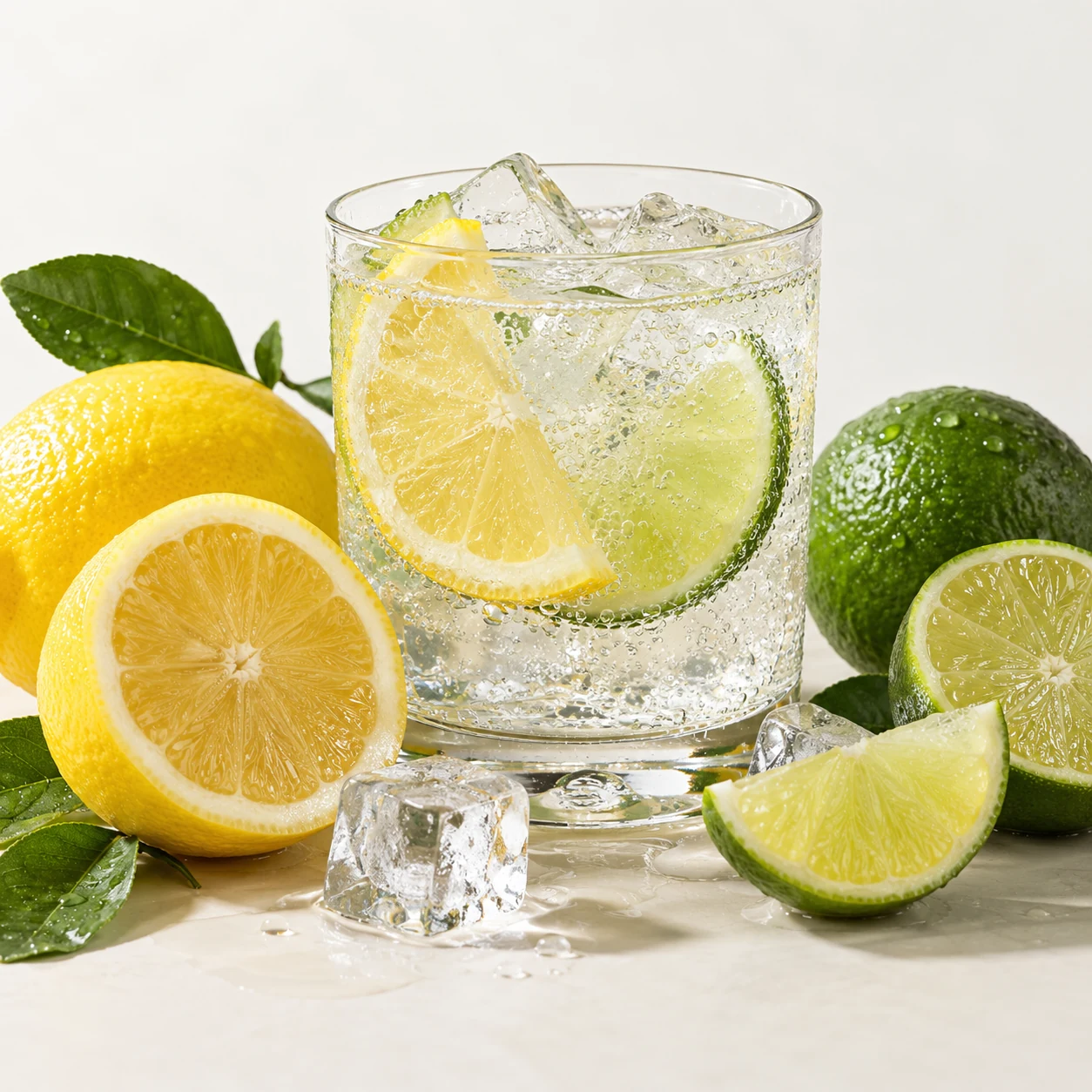 Illustrative lemon-lime soda flavor composition
