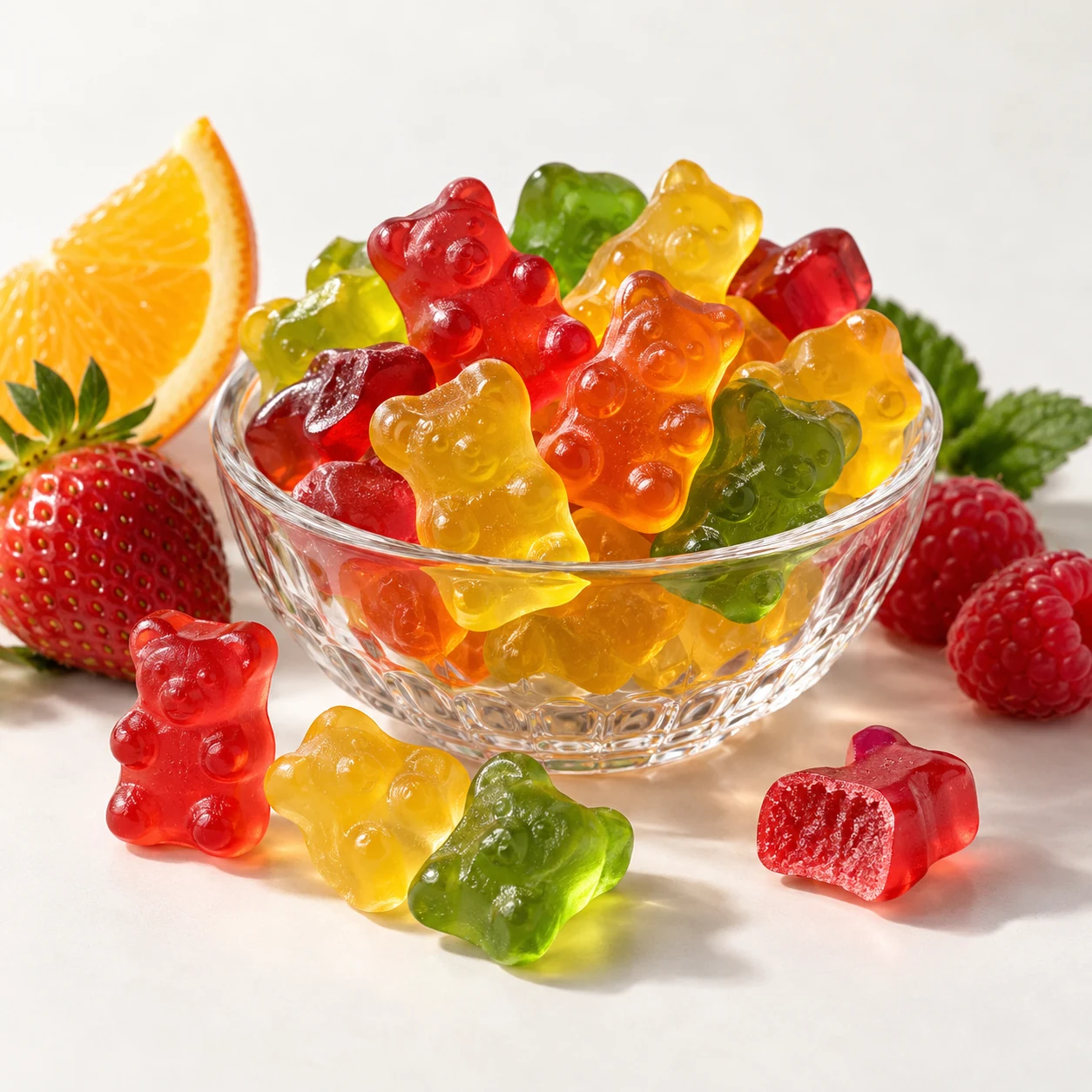 Illustrative gummy bear flavor composition