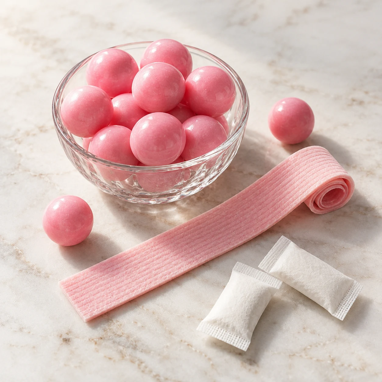 Illustrative bubble gum flavor composition