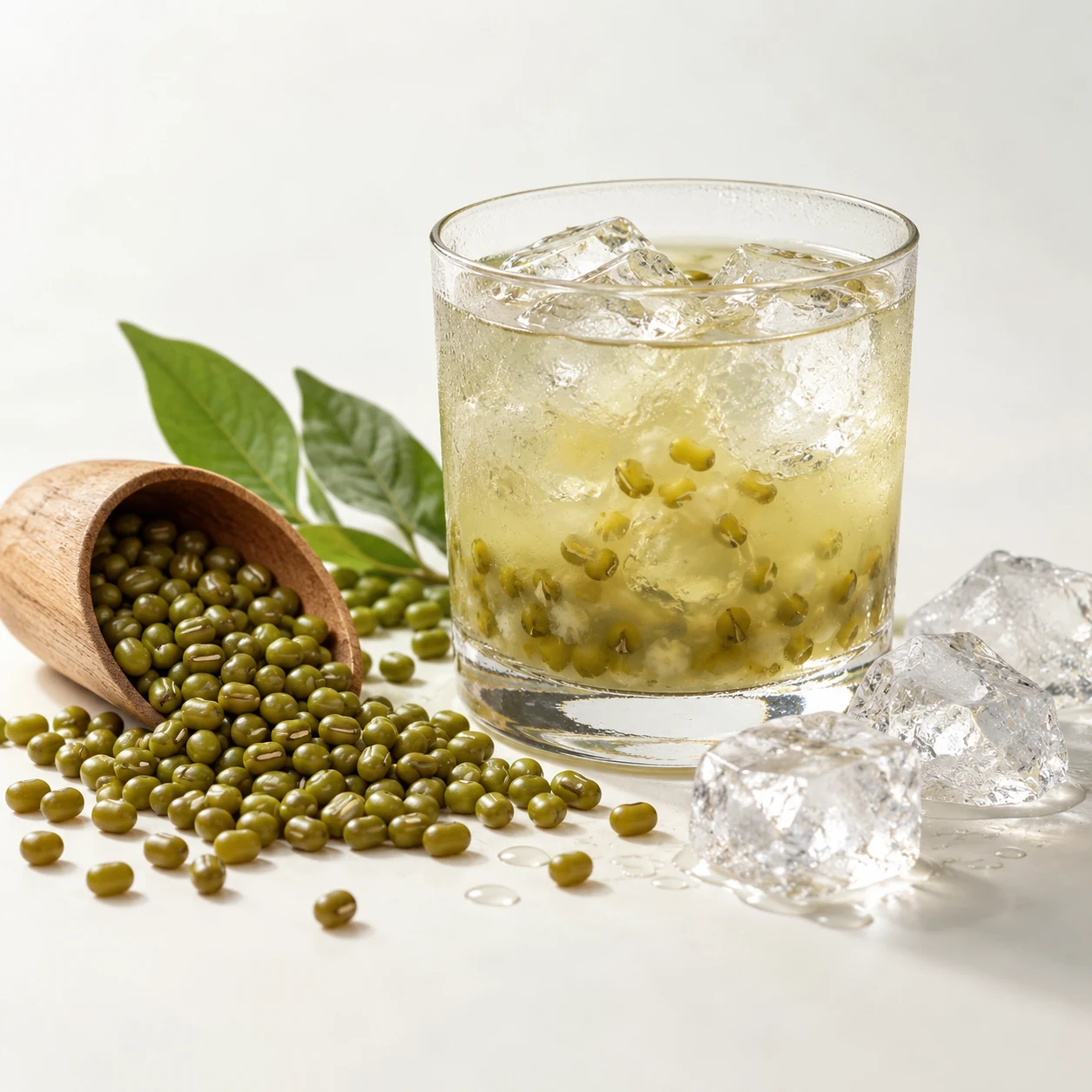 Illustrative iced mung bean flavor composition