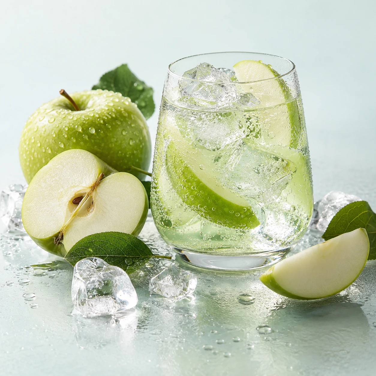 Illustrative green apple soda flavor composition