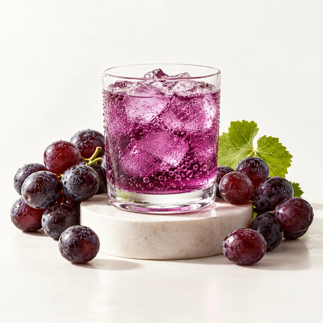 Illustrative grape soda flavor composition
