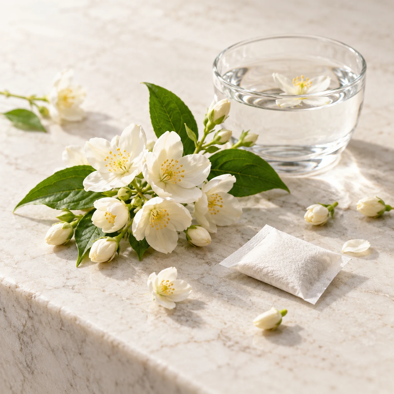 Illustrative jasmine flavor composition