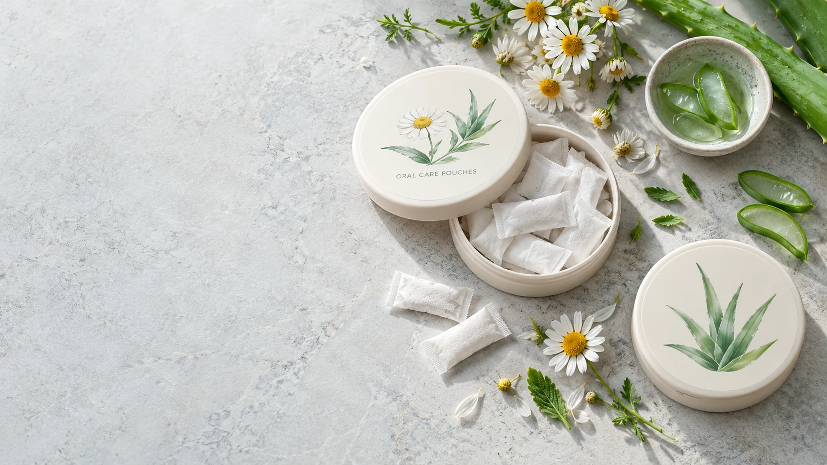 Gum care oral pouch development — development concept photograph 2