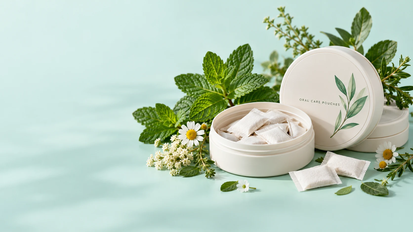 Herbal oral pouch development concept