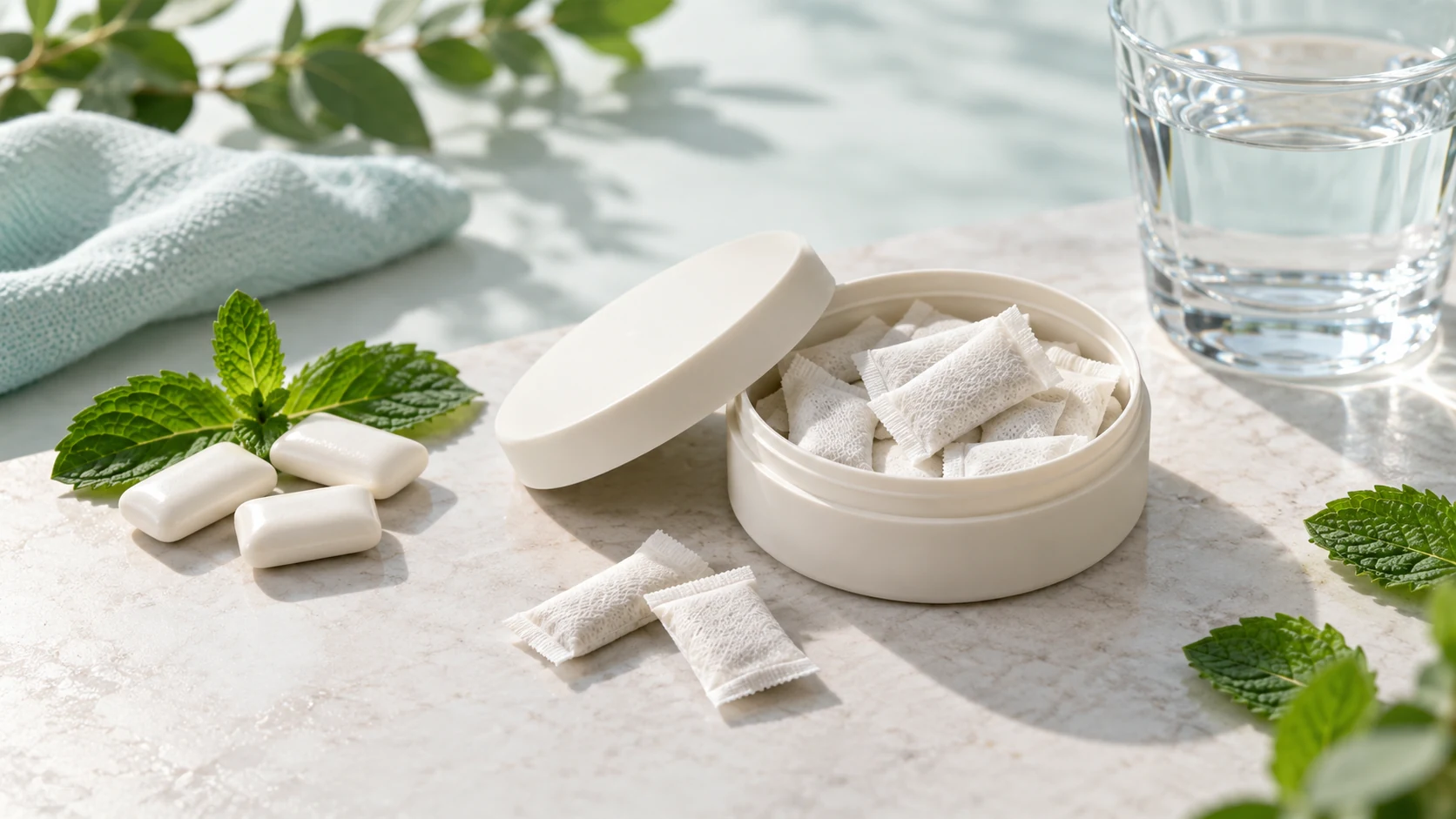 Illustrative comparison of portable oral care formats without effectiveness claims